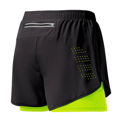 VELOX løbeshorts til mænd — fluorescerende grøn — gym og fitness