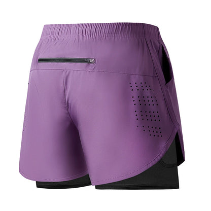 VELOX løbeshorts til mænd — Lilla — gym og fitness