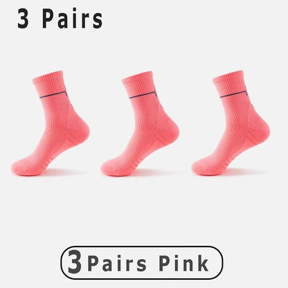 VELOX professionelle løbestrømper — 3 par Pink — atletik og træning