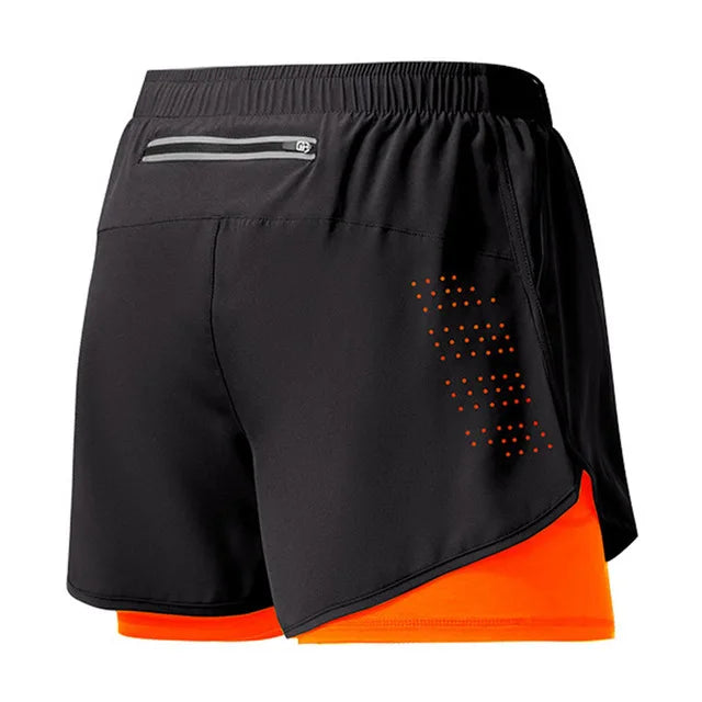 VELOX løbeshorts til mænd — orange — gym og fitness