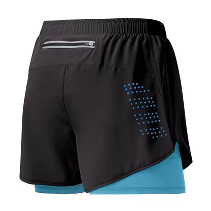 VELOX løbeshorts til mænd — Fluorescerende blå — gym og fitness