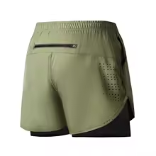 VELOX løbeshorts til mænd — Army Green — gym og fitness